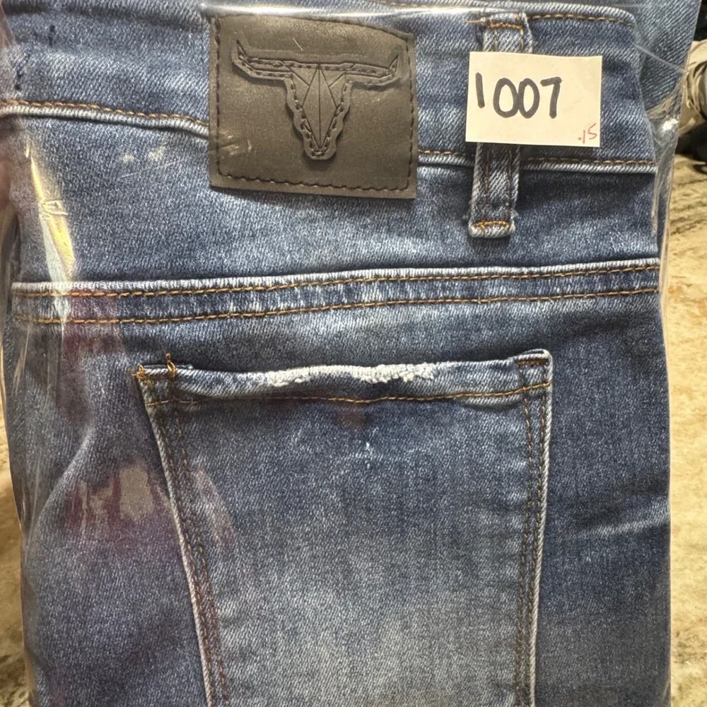 Lucky‎ & Blessed Jeans Womens 2 Mid Rise Boyfriend Denim Blue Western Boho 1007